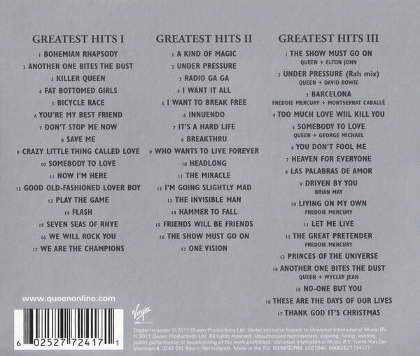 QUEEN - GREATEST HITS I , II & III / THE PLATINUM COLLECTION (2000) - JEWEL CASE AMBALAJLARINDA 3xCD BOX SET 2022 EDITION SIFIR ÜRÜN