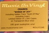 CRANES - WINGS OF JOY (1991) - PLAK SIFIR MUSIC ON VINYL