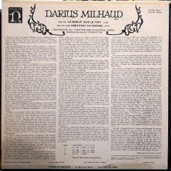 MILHAUD: LE BOEUF SUR LE TOIT, DARIUS MILHAUD - PLAK 2.EL