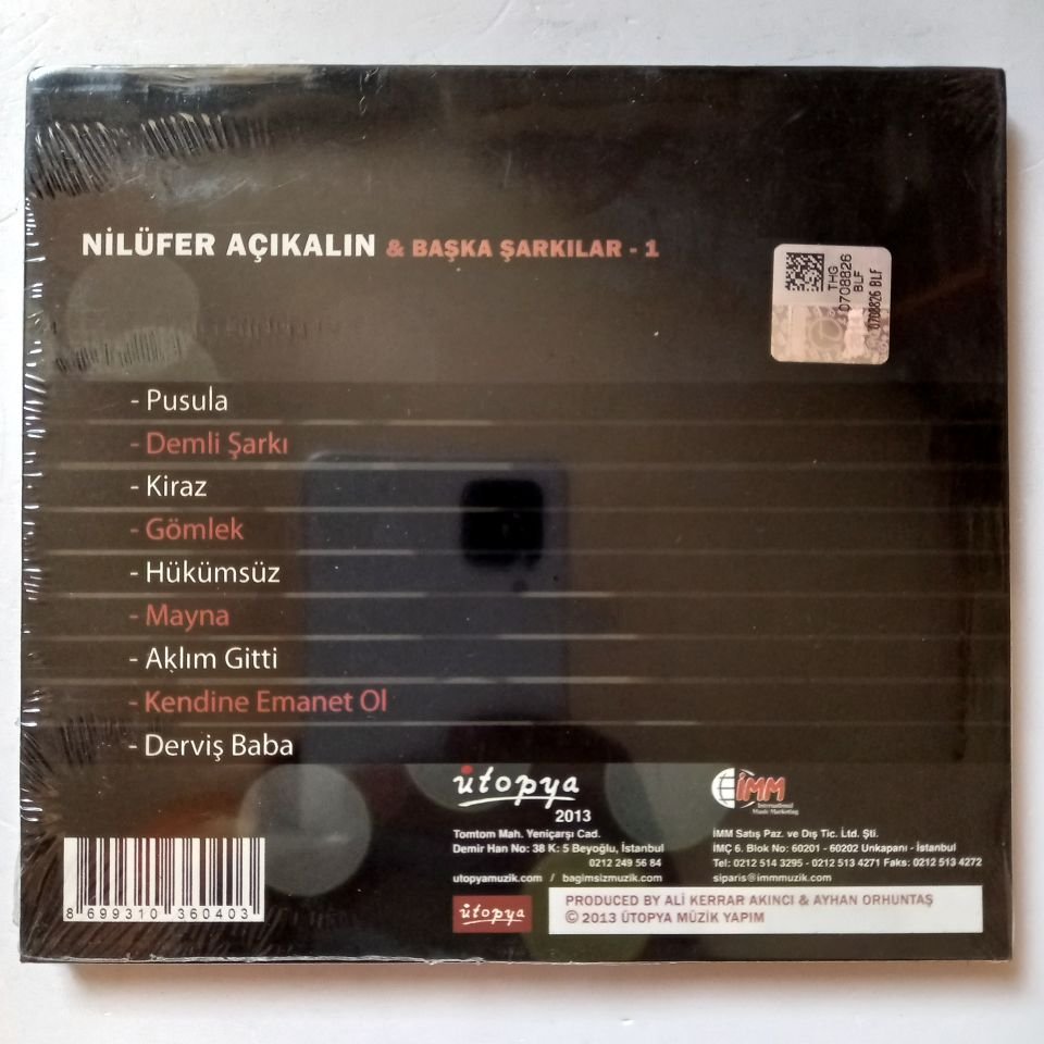 NİLÜFER AÇIKALIN – BAŞKA ŞARKILAR 1 (2014) - CD DIGIPAK SIFIR