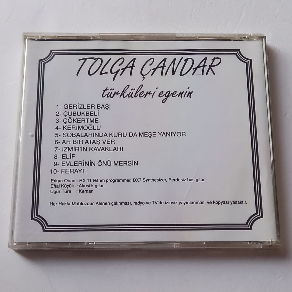 TOLGA ÇANDAR – TÜRKÜLERİ EGENİN (1993) - CD 2.EL