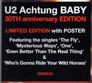 U2 - ACHTUNG BABY (1991) - 2LP 2021 EDITION SIFIR PLAK