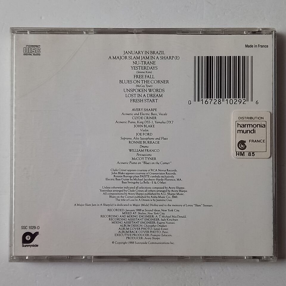AVERY SHARPE – UNSPOKEN WORDS (1988)  - CD 2.EL