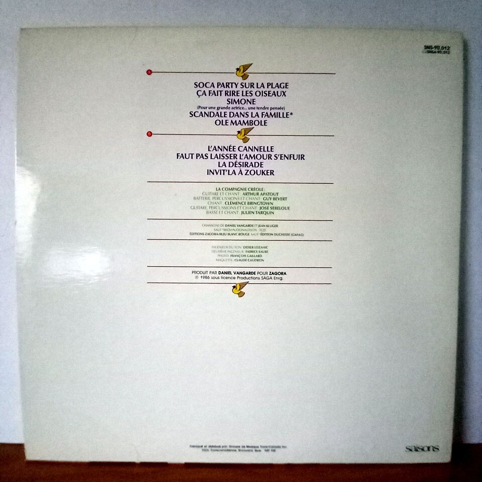 LA COMPAGNIE CREOLE – CA FAIT RIRE LES OISEAUX (1986) - LP 2.EL PLAK