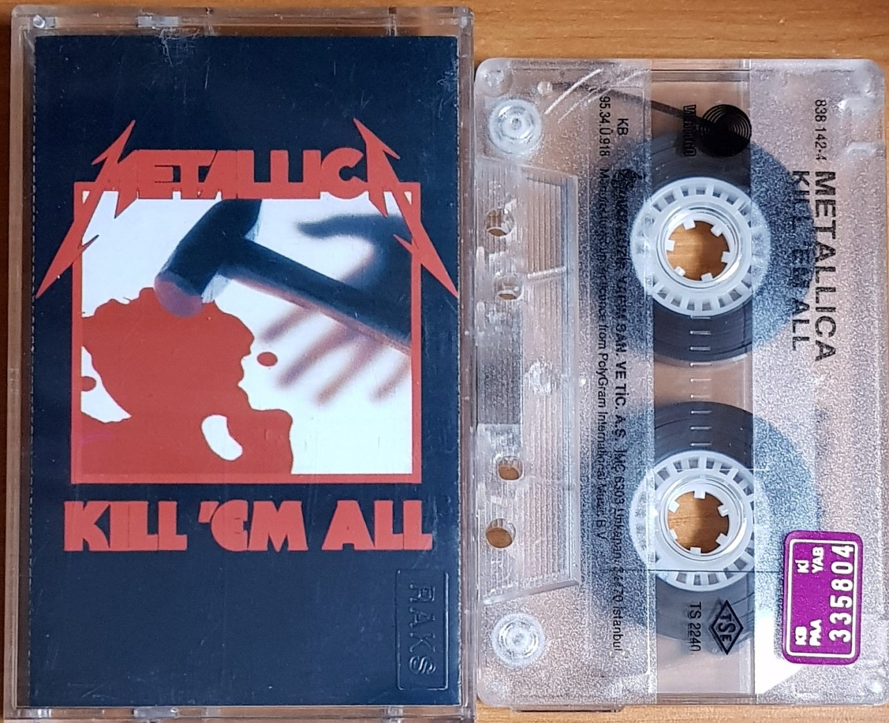 METALLICA - KILL 'EM ALL (1995) RAKS KASET 2.EL