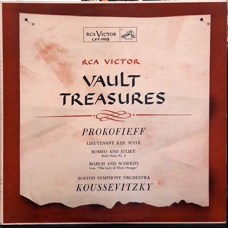 PROKOFIEV: LIEUTENANT KIJE, ROMEO AND JULIET, BOSTON SYMPHONY, KOUSSEVITZKY - PLAK 2.EL