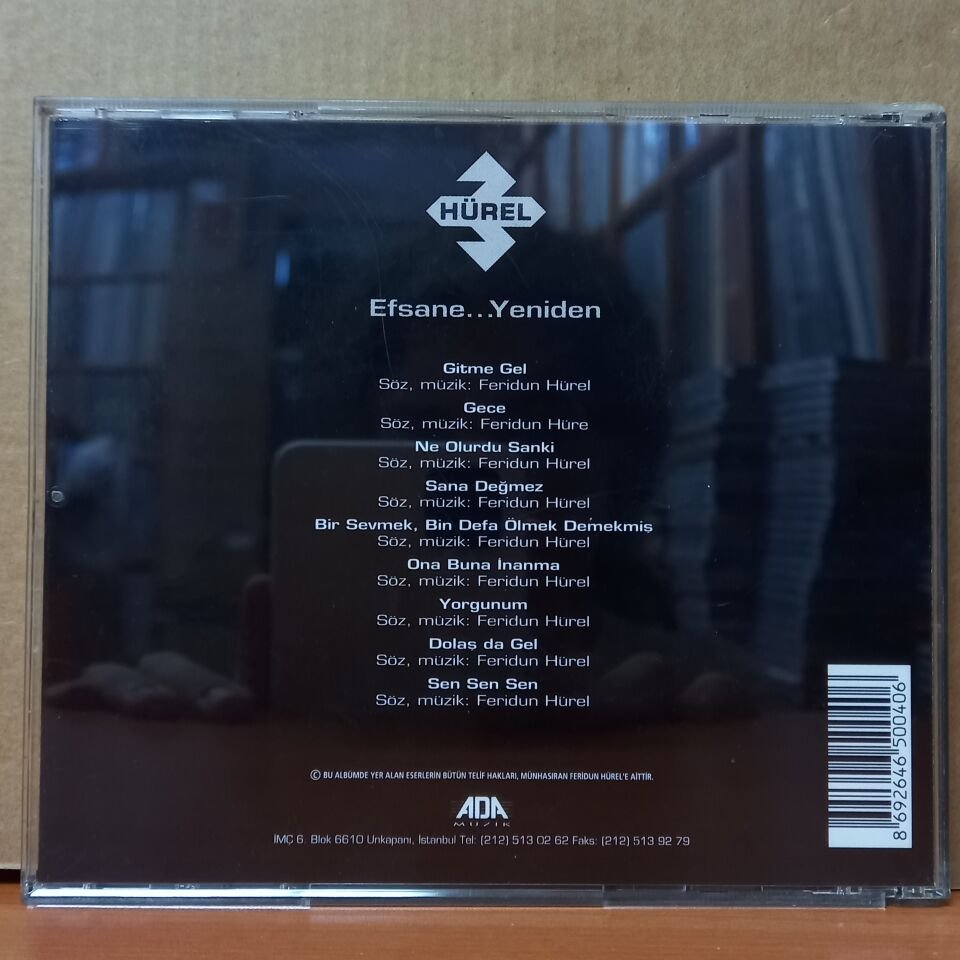 3 HÜREL - EFSANE...YENİDEN (1996) - CD 2.EL