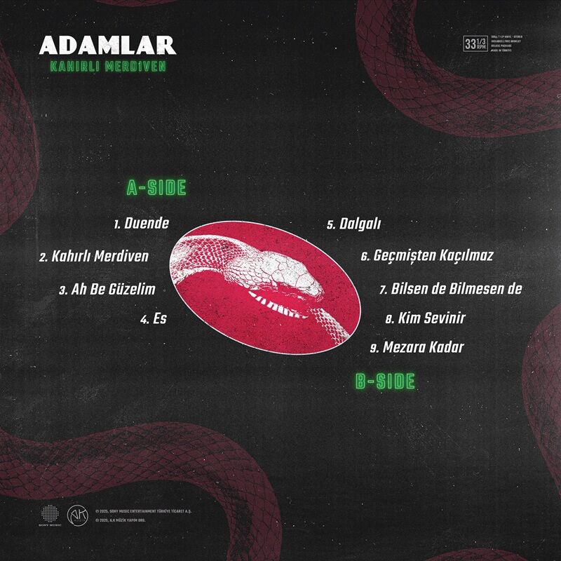 ADAMLAR - KAHIRLI MERDİVEN (2025) - LP 2025 BASIM SIFIR PLAK