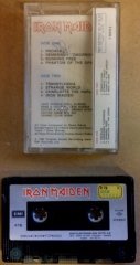 IRON MAIDEN SAME TITLE (1980) DEBUT CASSETTE 1989 MADE IN TURKEY PAPER LABEL YELLOW BANDEROLE ''USED''