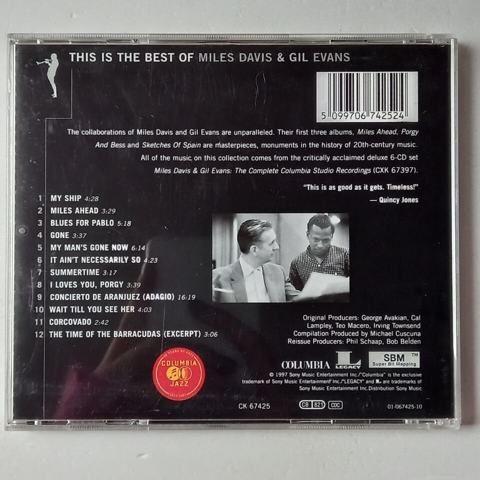 MILES DAVIS, GIL EVANS – THE BEST OF MILES DAVIS & GIL EVANS (1997)  - CD 2.EL