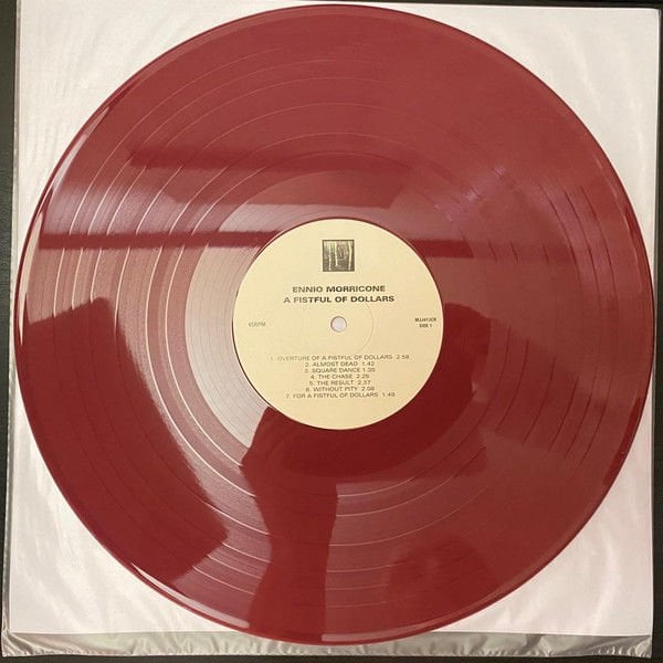 A FISTFUL OF DOLLARS - SOUNDTRACK MUSIC BY ENNIO MORRICONE (1967) - LP 180GR 2021 BLOOD COLOURED EDITION SIFIR PLAK