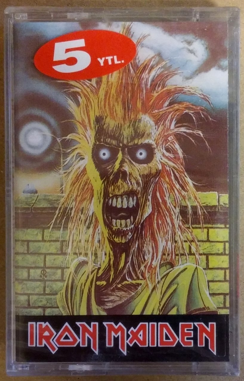 IRON MAIDEN SAME TITLE (1980) DEBUT TRANSPARENT CASSETTE MADE IN TURKEY SILVER BANDEROLE ''NEW''