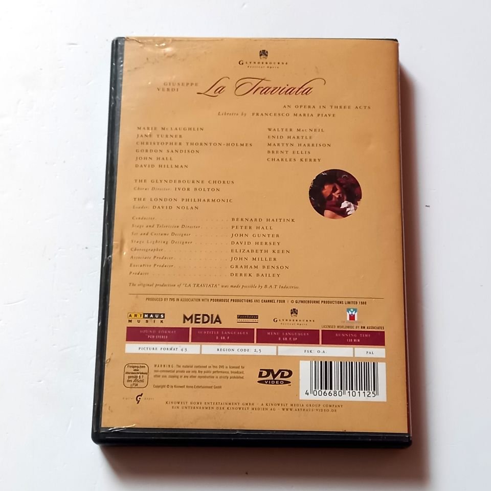 GIUSEPPE VERDI - LA TRAVIATA - MARIE MCLAUGHLIN, WALTER MACNEILL - THE LONDON PHILARMONIC ORCHESTRA, KOND.: BERNARD HAITINK - DVD 2.EL