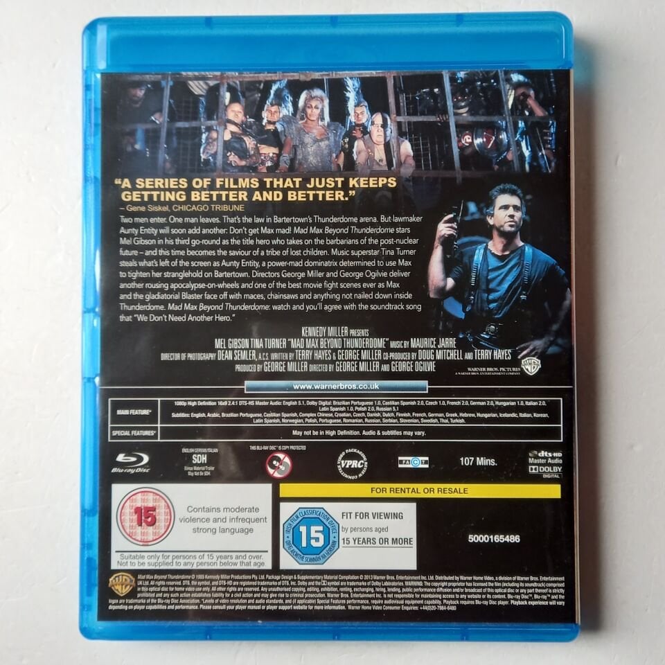 MAD MAX BEYOND THUNDERDOME - MEL GIBSON, TINA TURNER  - BLU-RAY 2.EL