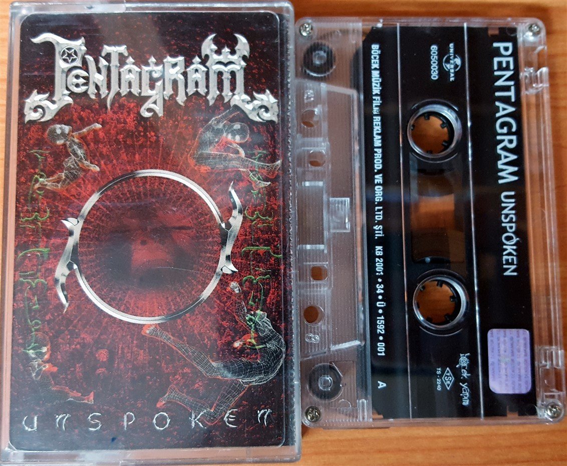 PENTAGRAM - UNSPOKEN (2001) BOCEK MUZIK CASSETTE MADE IN TURKEY ''USED''