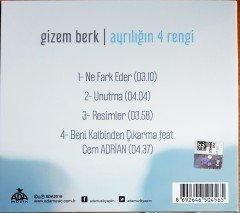 GİZEM BERK - AYRILIĞIN 4 RENGİ (2018) ADA MÜZİK CD 2.EL