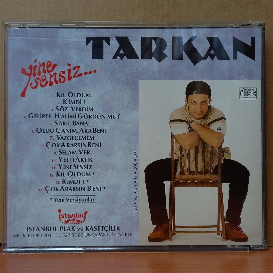 TARKAN - YİNE SENSİZ (1993) - CD 2.EL