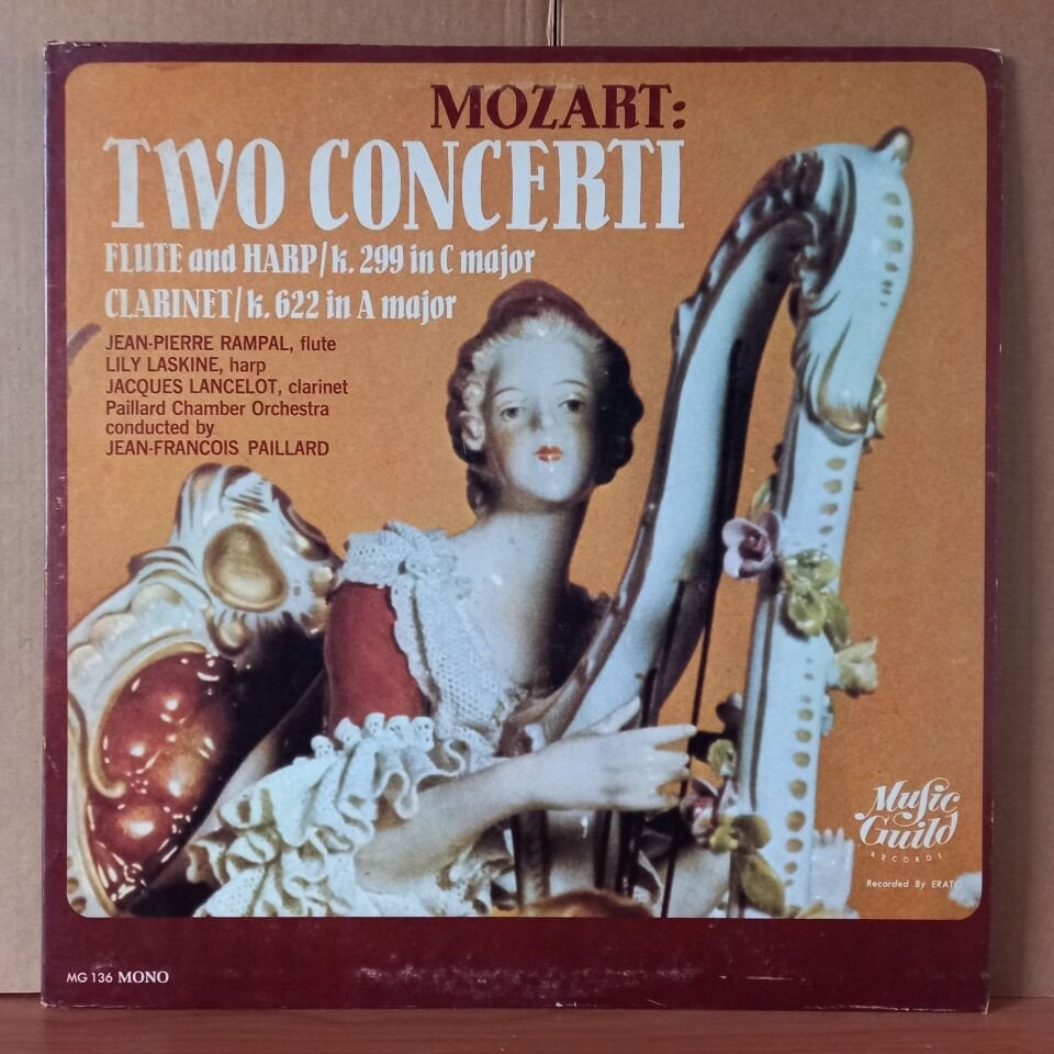 MOZART: TWO CONCERTI / JEAN-PIERRE RAMPAL, LILY LASKINE, JACQUES LANCELOT, ORCHESTRE DE CHAMBRE JEAN-FRANÇOIS PAILLARD (1964) - LP 2.EL PLAK