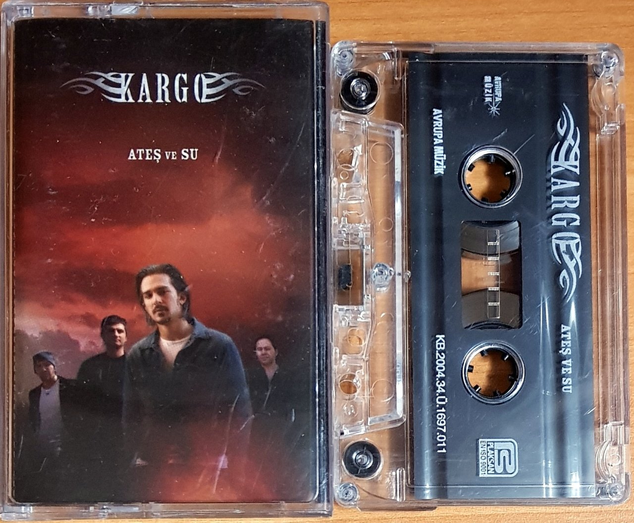 KARGO - ATEŞ VE SU (2004) AVRUPA MÜZİK KASET 2.EL