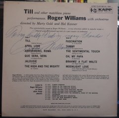 ROGER WILLIAMS - TILL - PLAK 2.EL