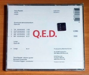 TERJE RYPDAL - Q.E.D. (1993) - CD ECM RECORDS SIFIR