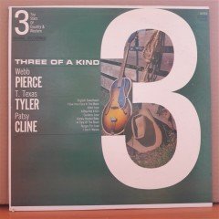 3 TOP STARS OF COUNTRY & WESTERN: WEBB PIERCE, T. TEXAS TYLER, PATSY CLINE - LP 2.EL PLAK
