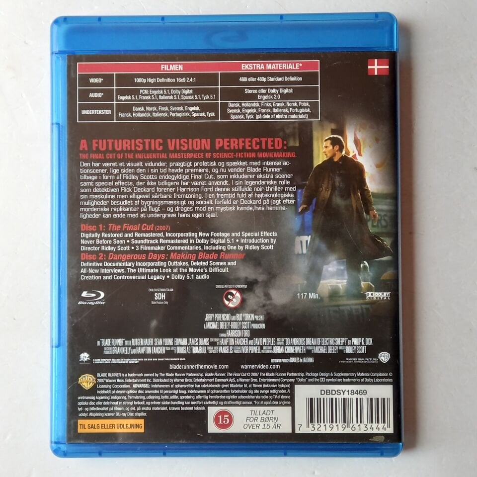 BLADE RUNNER: THE FINAL CUT / SPECIAL EDITION - RIDLEY SCOTT, HARRISON FORD - 2 DİSK BLU-RAY 2.EL