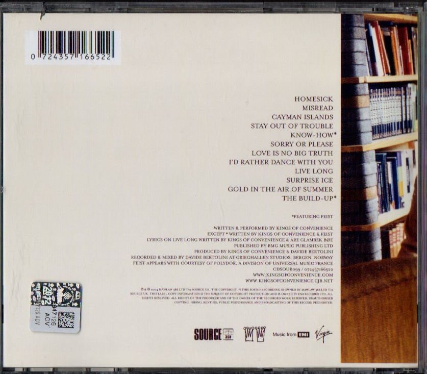 KINGS OF CONVENIENCE - RIOT ON AN EMPTY STREET (2004) - CD 2.EL