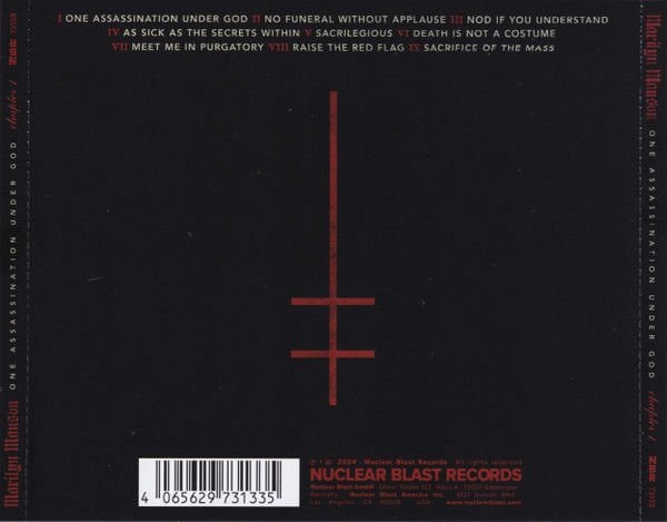 MARILYN MANSON – ONE ASSASSINATION UNDER GOD / CHAPTER 1 (2024) - CD JEWEL CASE AMBALAJINDA SIFIR