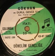 GÖKHAN - DÖNELİM GENÇLİĞE / BU ŞARKI BENİM ŞARKI 7'' 45 DEVİR