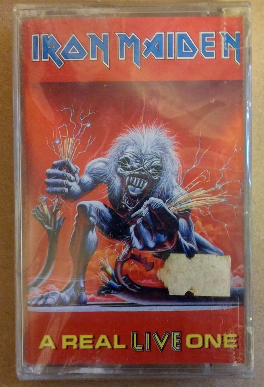 IRON MAIDEN A REAL LIVE ONE CASSETTE 1993 MADE IN TURKEY PINK BANDEROLE ''NEW''