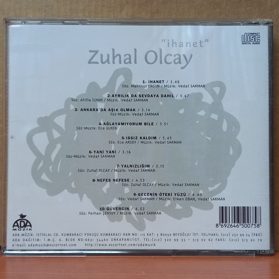 ZUHAL OLCAY - İHANET - CD 2.EL