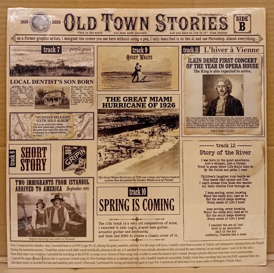 İLKİN DENİZ - OLD TOWN STORIES (2026) - LP SIFIR PLAK