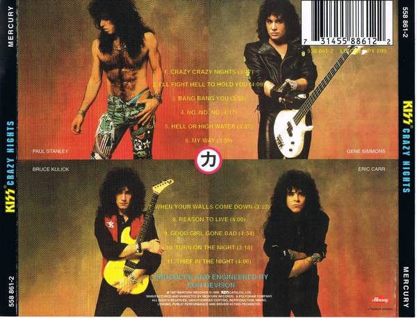KISS - CRAZY NIGHTS (1987) - CD 1998 EDITION SIFIR