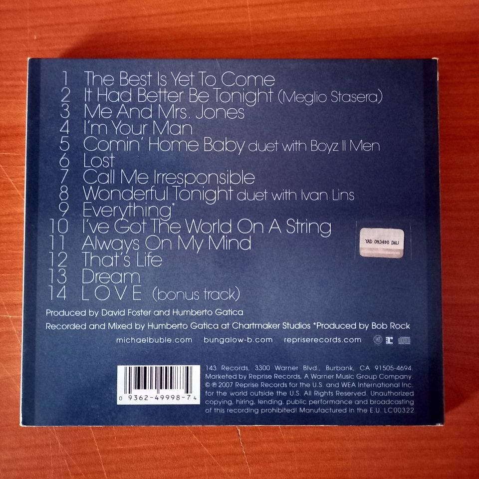 MICHAEL BUBLE – CALL ME IRRESPONSIBLE (2007) - CD SPECIAL EDITION 2.EL