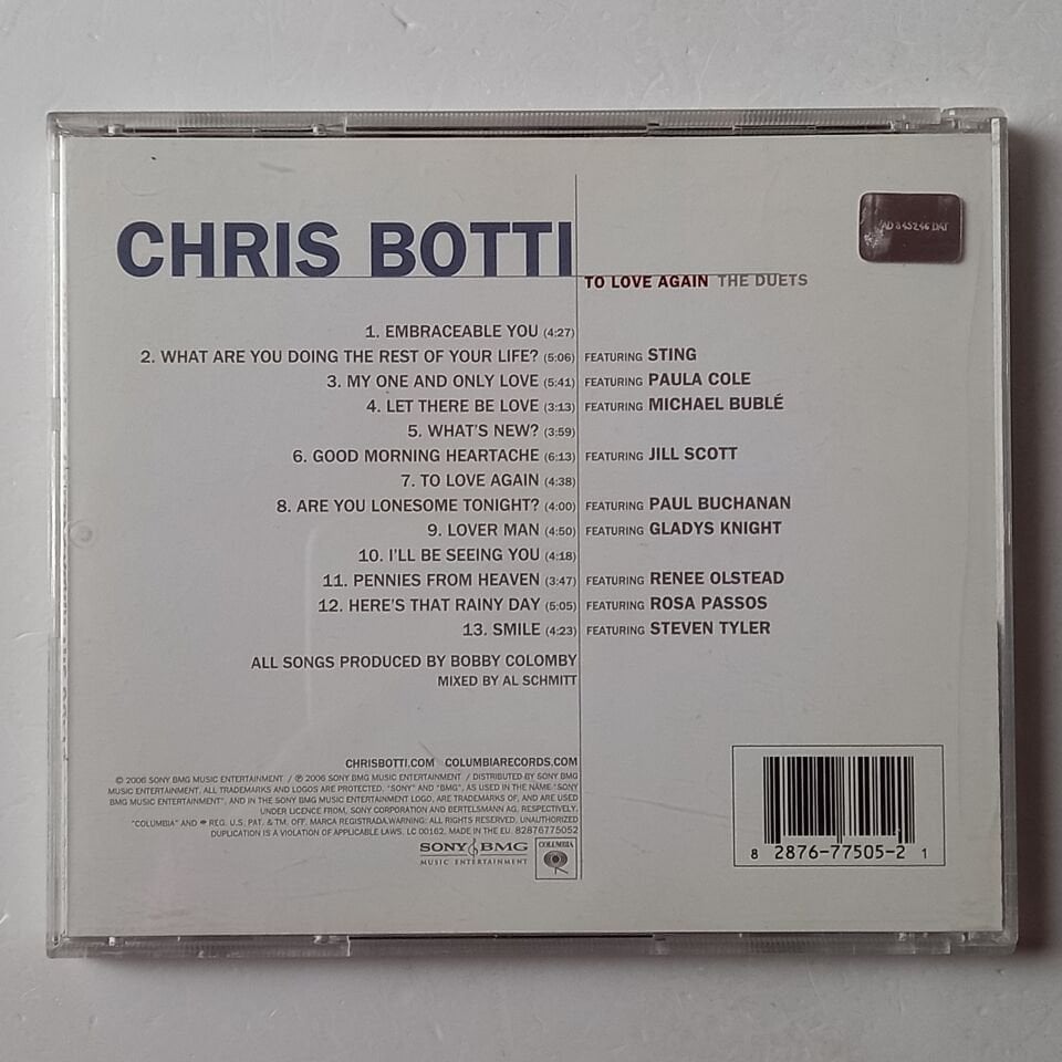 CHRIS BOTTI – TO LOVE AGAIN / THE DUETS (2005)  - CD 2.EL