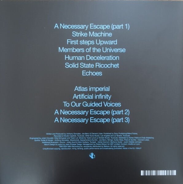 M83 – A NECESSARY ESCAPE (DAKAR CHRONICLES ORIGINAL SOUNDTRACK) (2025) - LP TURQUOISE BLUE VINYL SIFIR PLAK