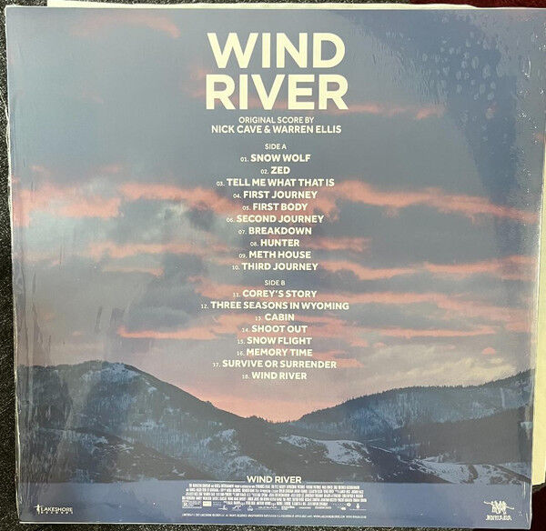 WIND RIVER - SOUNDTRACK / MUSIC BY NICK CAVE AND WARREN ELLIS (2017) - LP TRANSLUCENT BLUE COLOURED SIFIR PLAK