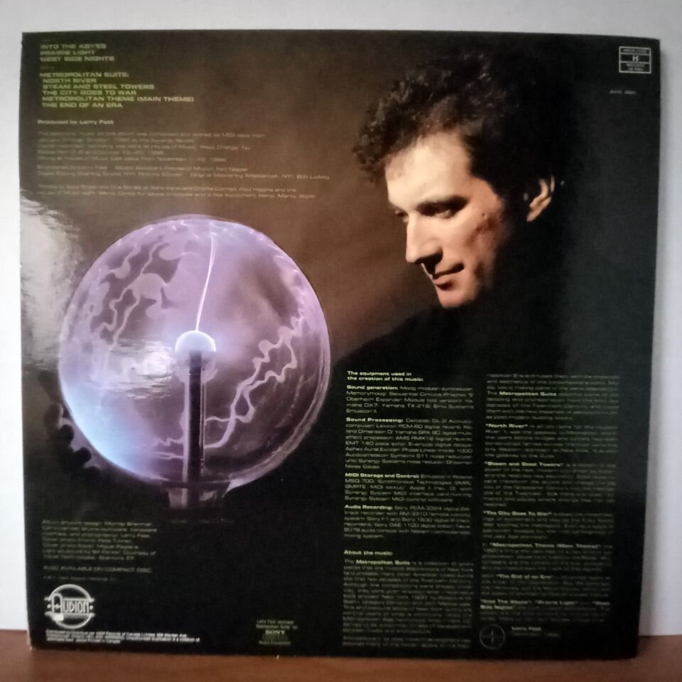 LARRY FAST, SYNERGY – METROPOLITAN SUITE (1987) - LP 2.EL PLAK