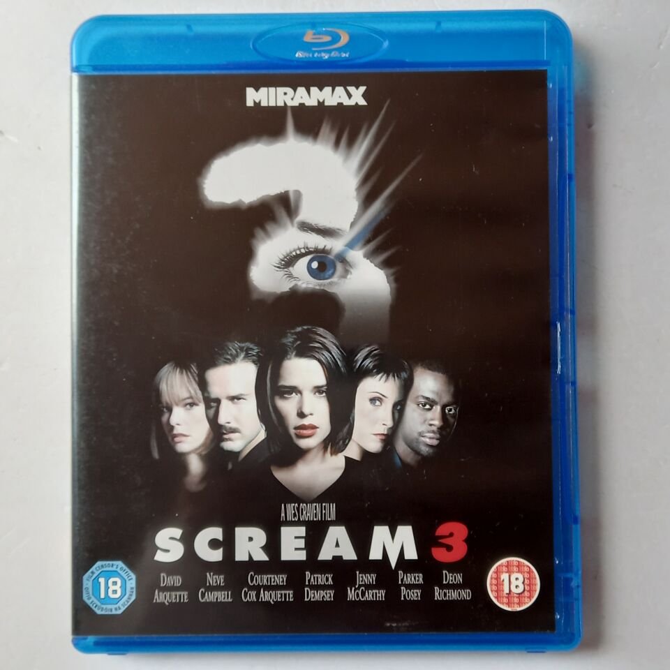 SCREAM 3 - DAVID ARQUETTE, NEVE CAMPBELL, COURTENEY COX - BLU-RAY 2.EL