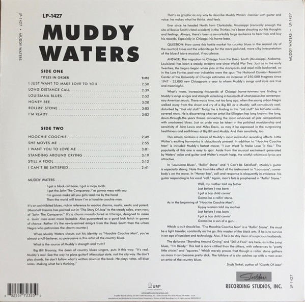 MUDDY WATERS - THE BEST OF MUDDY WATERS (1957) - LP 2017 60TH ANNIVERSARY EDITION SIFIR PLAK