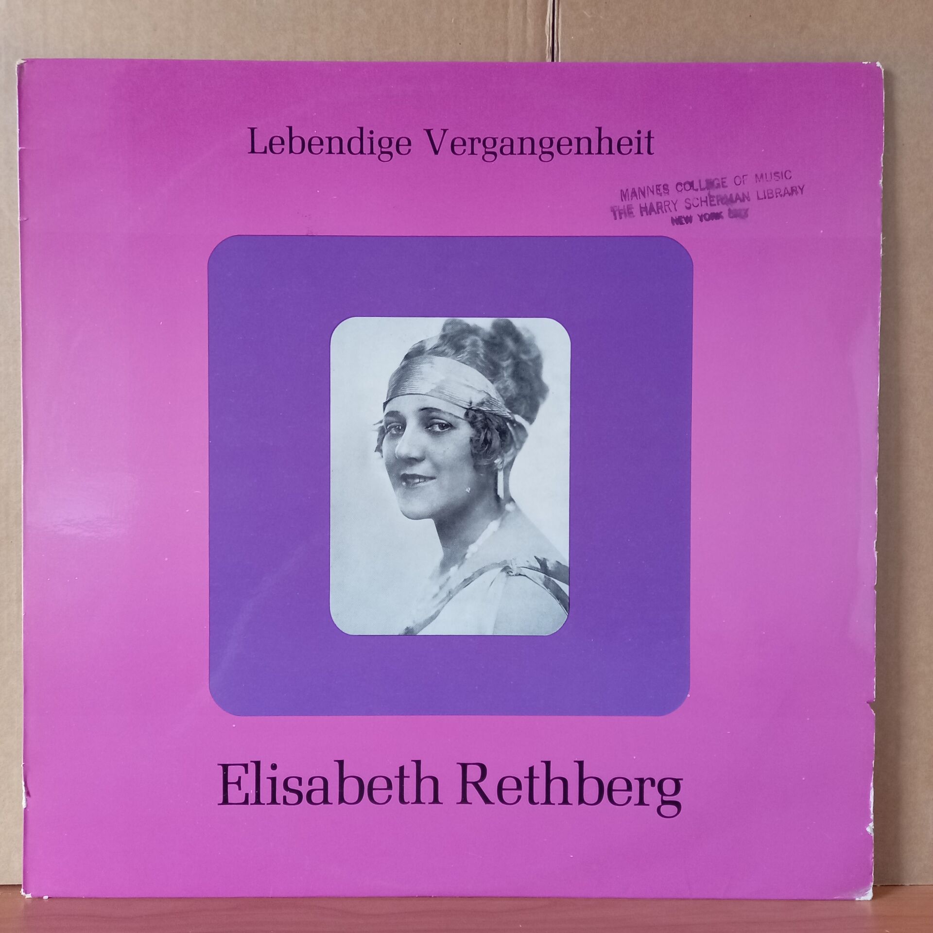 ELISABETH RETHBERG / LEBENDIGE VERGANGENHEIT - LP 2.EL PLAK