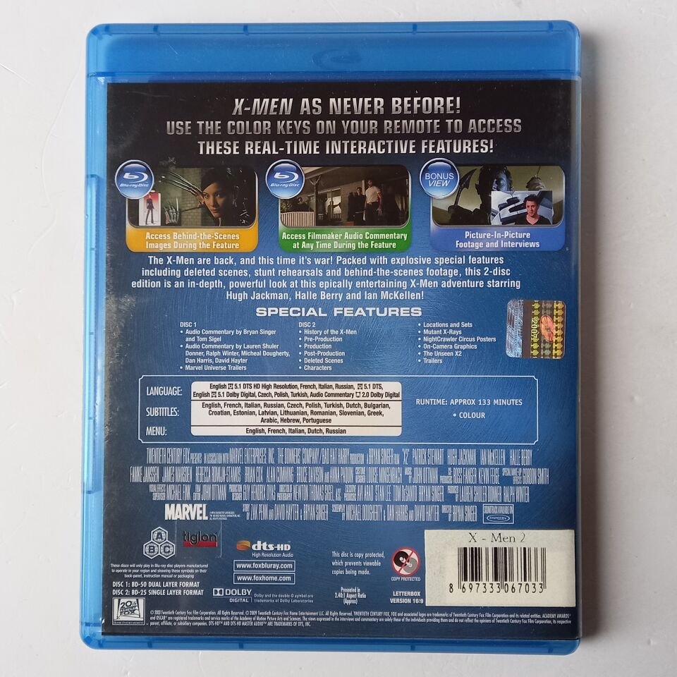 X-MEN 2 - BRYAN SINGER - HUGH JACKMAN - BLU-RAY 2.EL