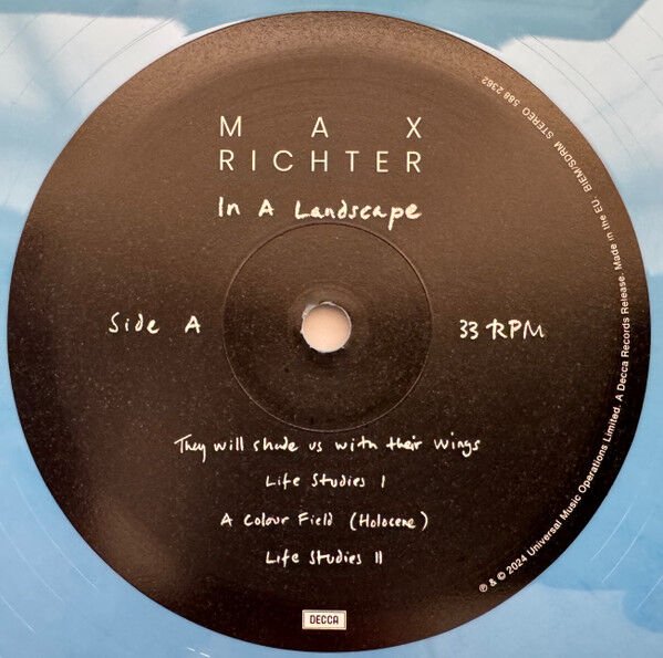 MAX RICHTER - IN A LANDSCAPE (2024) - 2LP BLUE COLOURED RECYCLED EDITION SIFIR PLAK