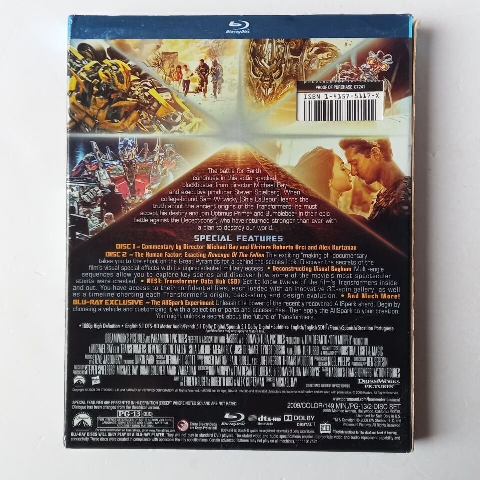 TRANSFORMS: REVENGE OF THE FALLEN - SPECIAL EDITION - 2 DİSK BLU-RAY 2.EL
