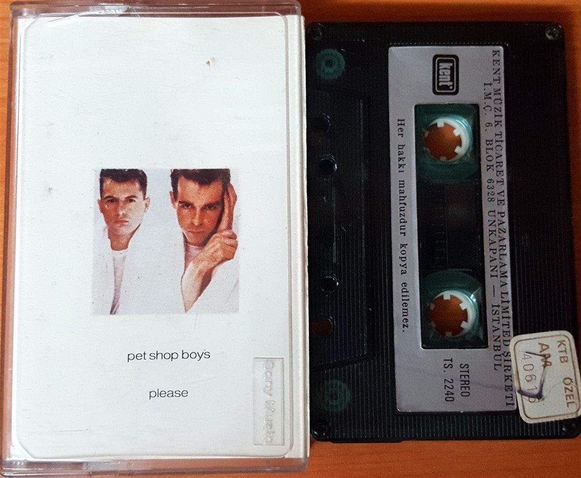 PET SHOP BOYS - PLEASE CASSETTE MADE IN TURKEY ''USED'' PAPER LABEL