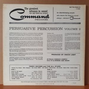 PERSUASIVE PERCUSSION VOLUME 2 / TERRY SNYDER AND THE ALL STARS (1959) - LP 2.EL PLAK