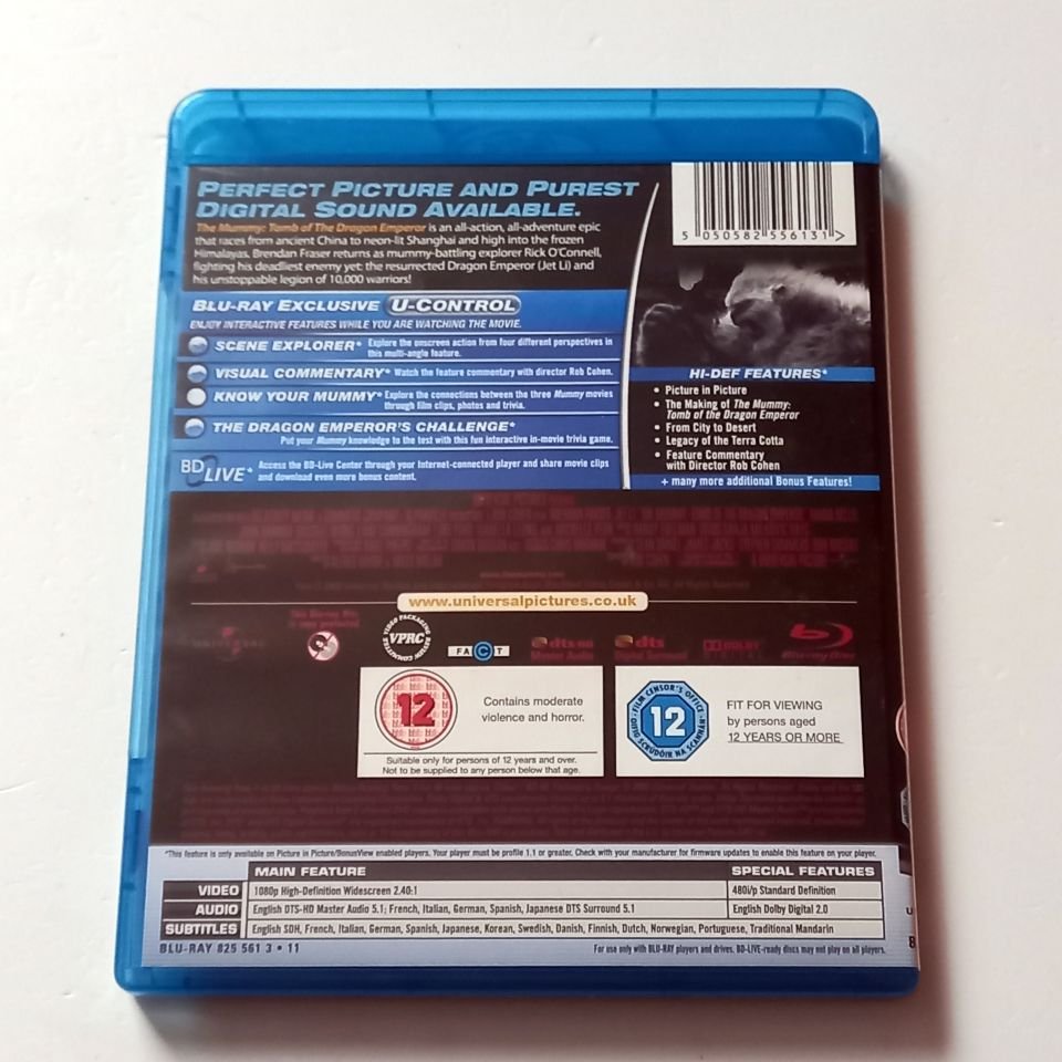 THE MUMMY TOMB OF THE DRAGON EMPEROR - BRENDAN FRASER, JET LI - YÖN.: ROB COHEN - BLU-RAY  2.EL TÜRKÇE ALTYAZI YOKTUR