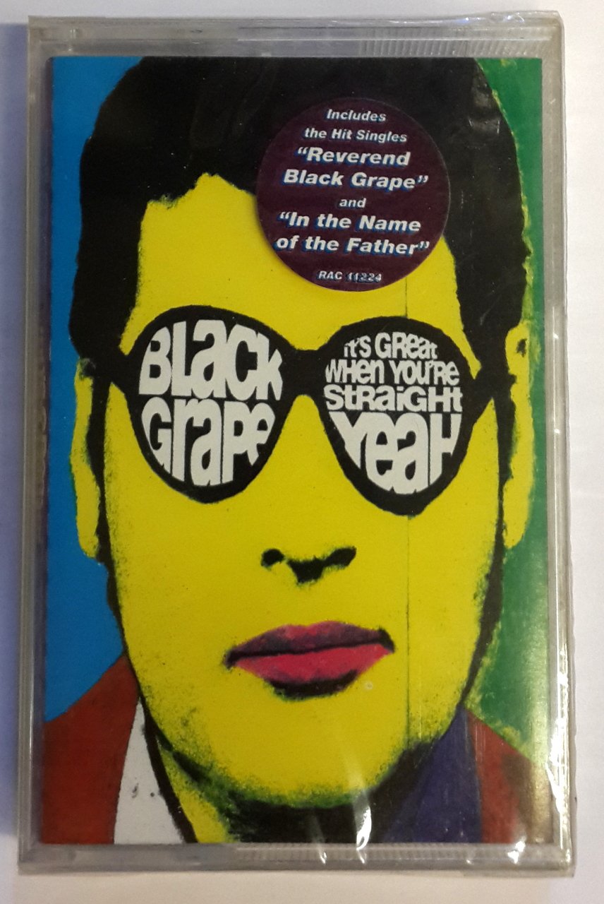 BLACK GRAPE - IT'S GREAT WHEN YOU'RE STRAIGH CASSETTE MADE IN EU ''NEW''