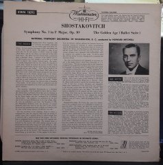 SHOSTAKOVICH: SYMPHONY NO.1, THE GOLDEN AGE, HOWARD MITCHELL (1956) - PLAK 2.EL